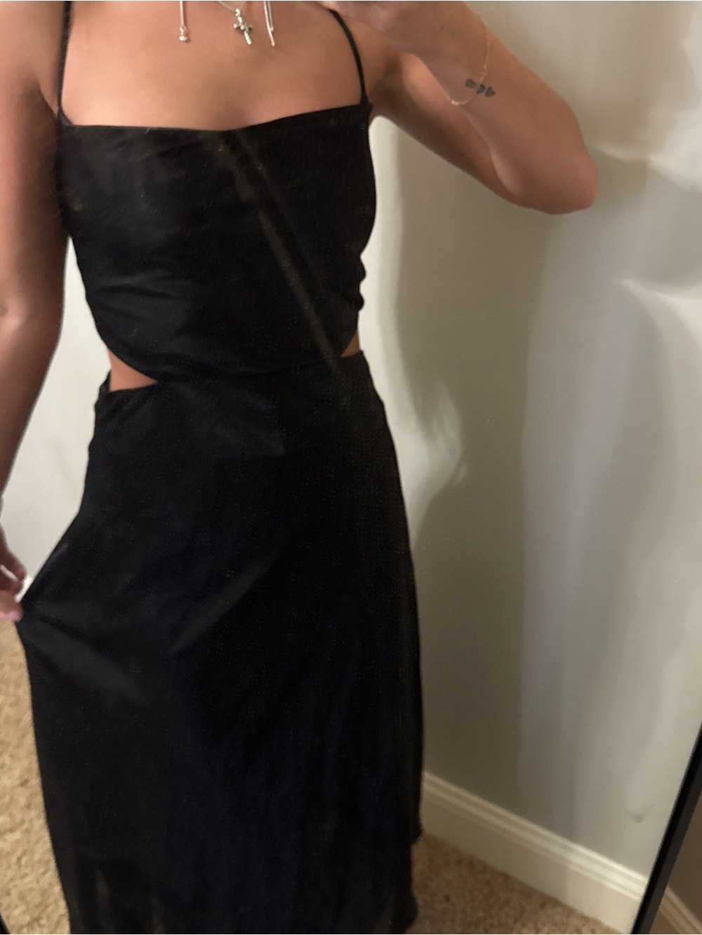Altar'd State Black Dress with Side Cutouts
